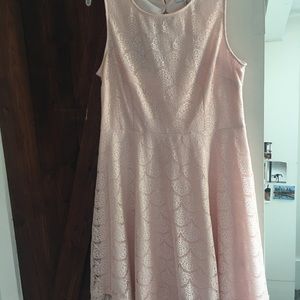 Peachy pink summer dress.